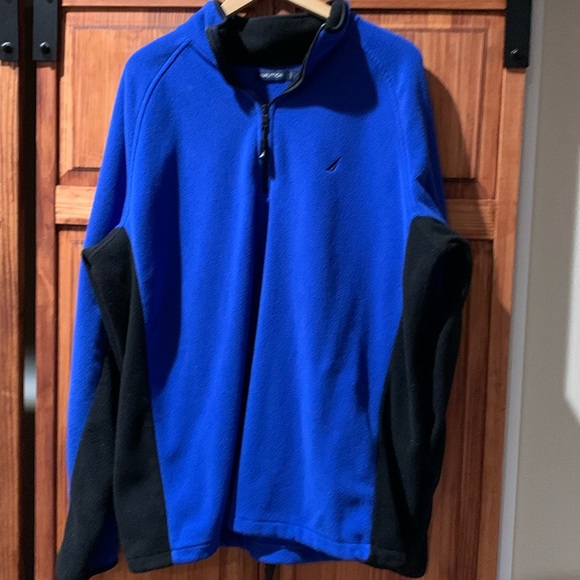 Nautica Other - Nautica blue 1/4 zip fleece sweatshirt, elastic cuffs and waist szXXL